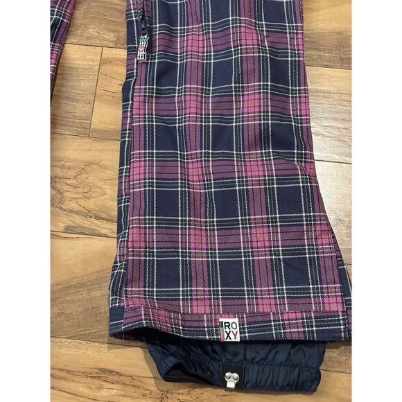 READ Roxy Limited Edition 5000 Plaid Snowboard Pants Women’s XS Blue Pink - Picture 3 of 13